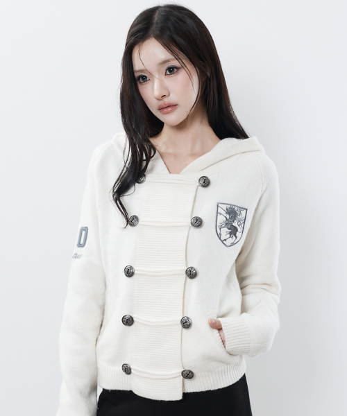 RL HORSE 910 KNIT ZIP UP(IVORY)