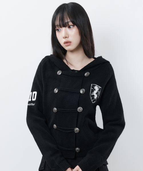 RL HORSE 910 KNIT ZIP UP(BLACK)