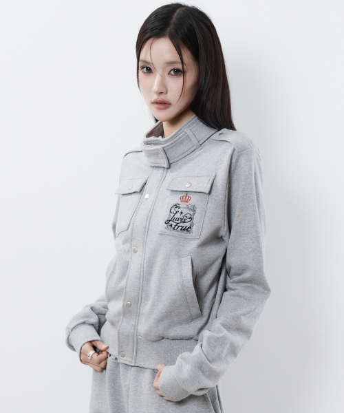 RL LAYERED ANGEL TRAINING ZIP UP(GRAY)