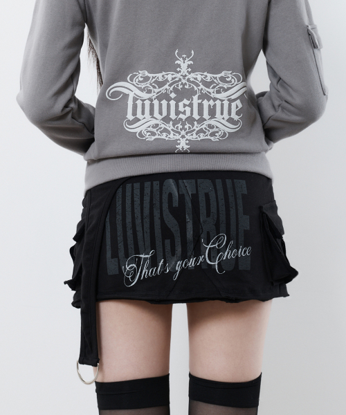 RL LAYERED MINI SKIRT(BLACK)