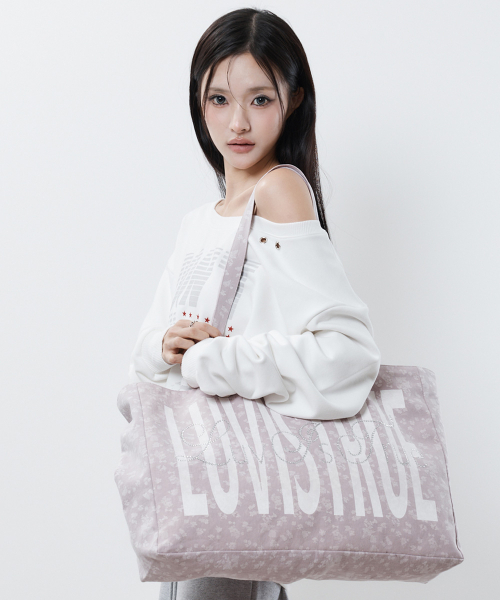 RL LETTERING TOTE BAG(INDIE PINK)