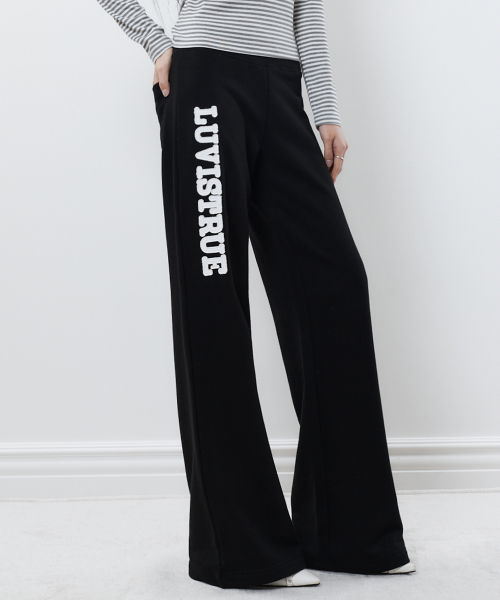 RL PATCH BOOTCUT PANTS(BLACK)