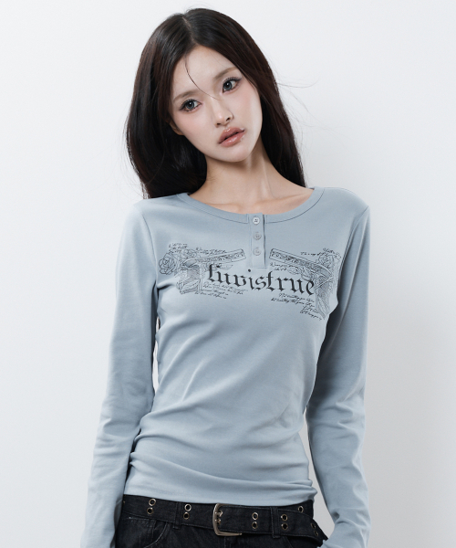 RL DOUBLE GUN LONG SLEEVE(GRAY)