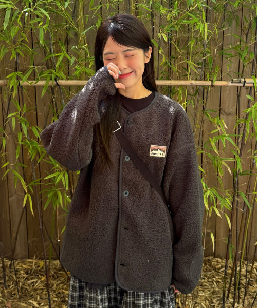 퓨어카라 플리스 라이너 가디건 (JR5TZU196CG) — Main product photo