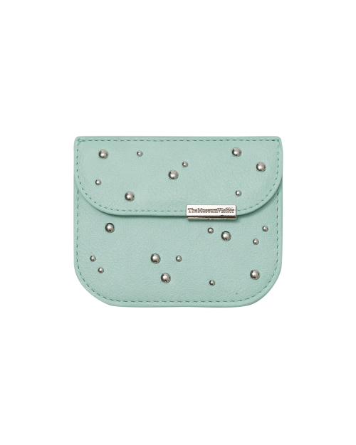 COSMIC STUDS FLAP CARD WALLET (MINT)