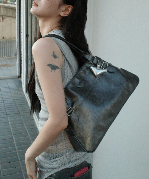 [Rosieline PICK] SOTY BOWLING BAG - METAL GRAY