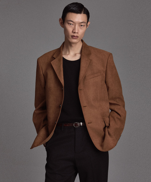 Faux Suede Jacket (Camel Brown) TNJA6F102CM
