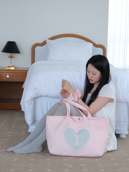 Heart Logo bag big ver. - Pink (하트 로고백 핑크)