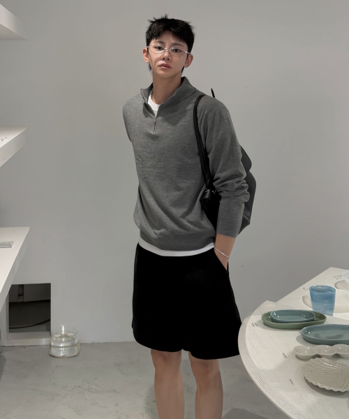 [스토커즈 콜라보] 워셔블 에센셜 하프 집업 니트 8color