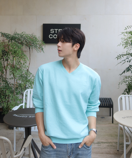 [스토커즈 콜라보] 워셔블 에센셜 브이넥 니트 9color