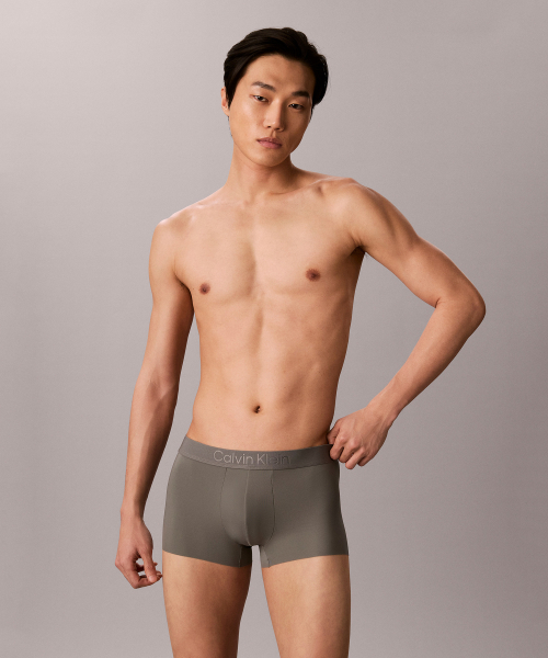 남성 CK 블랙 마이크로파이버 스트레치 로우 라이즈 트렁크_NB4713SZ9