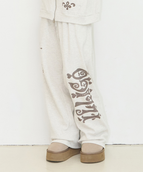 ORNAMENT WAFFLE PANTS OATMEAL