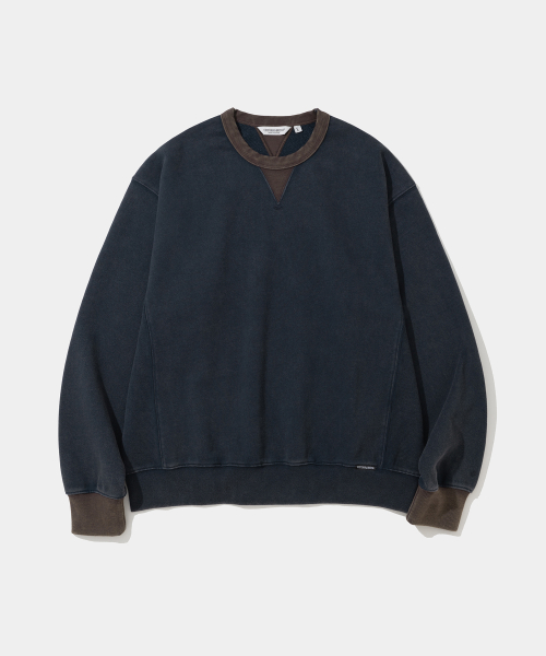salt washed sweatshirt navy