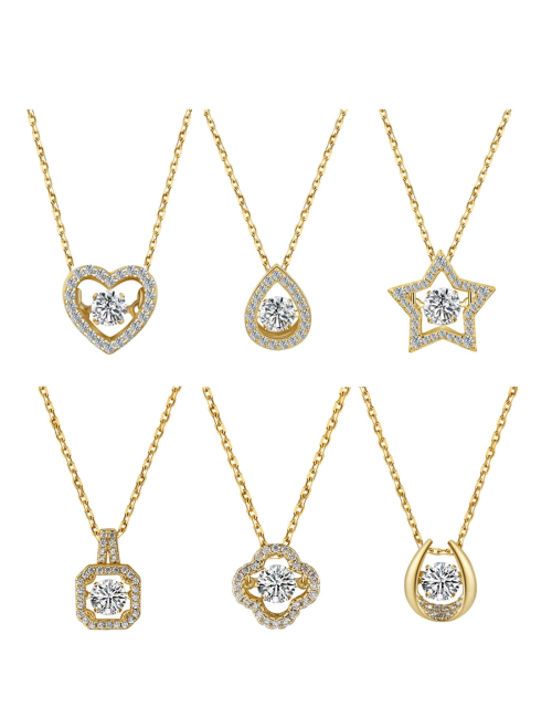 Dancing carat necklace