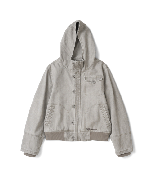 TCM vintage washed hooded jacket (grey beige)