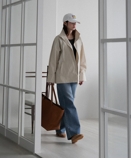 더밀루이 Lina short Trench Coat (Beige)