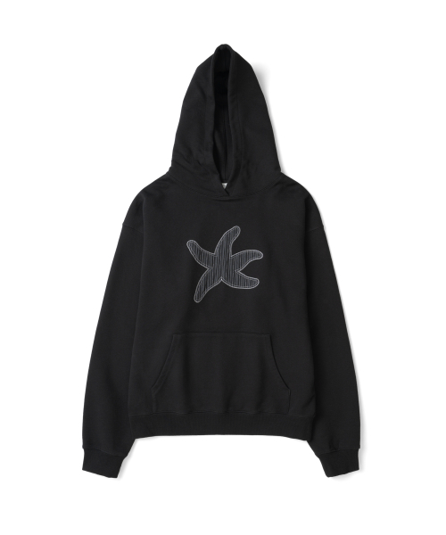 TCM stripe starfish logo hoodie (black)