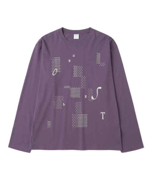 TCM lettering long sleeve (purple)