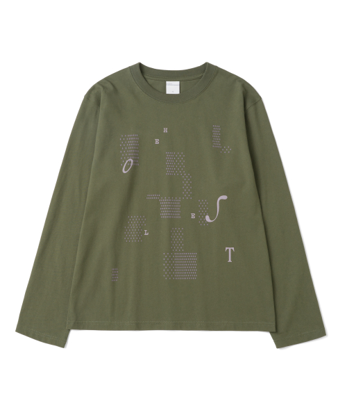 TCM lettering long sleeve (khaki)