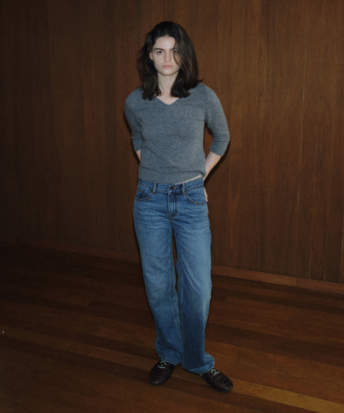 Low Straight Jean_Middle Blue