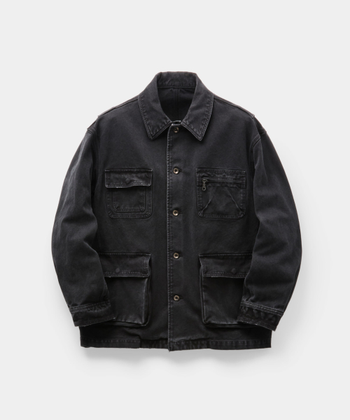 Overdyed Coverall Jacket (Washed Charcoal)