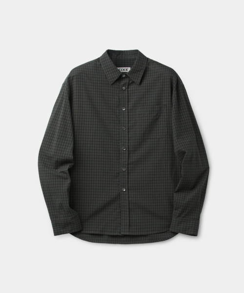 Plaid Seersucker Check Shirts (Green)