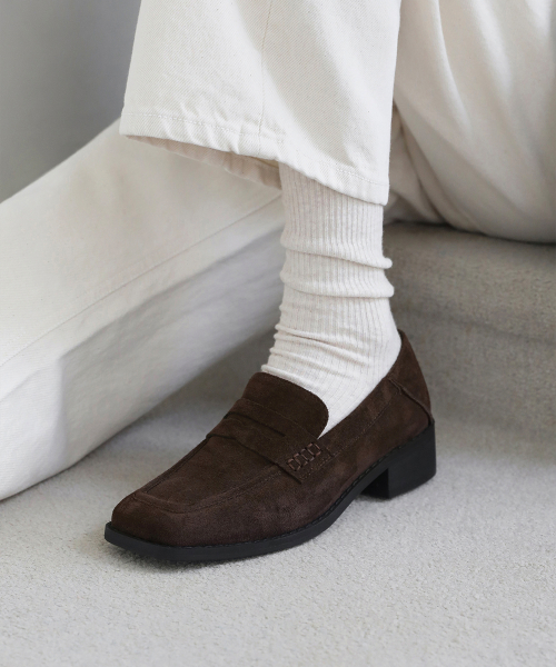 DAEREU Suede Penny Loafer (3.5cm)