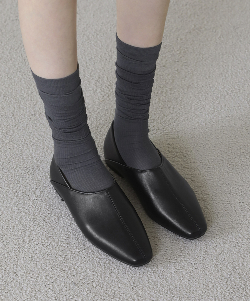 RIOREN Square Flat Shoes (1cm)