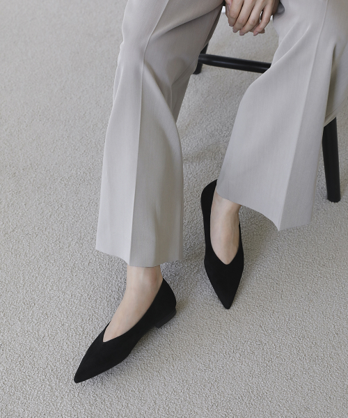 LIRIAN Suede Flat Shoes (1.5cm)