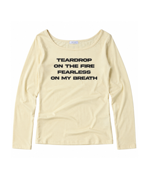 Lettering Slim L/S Tee [Yellow]