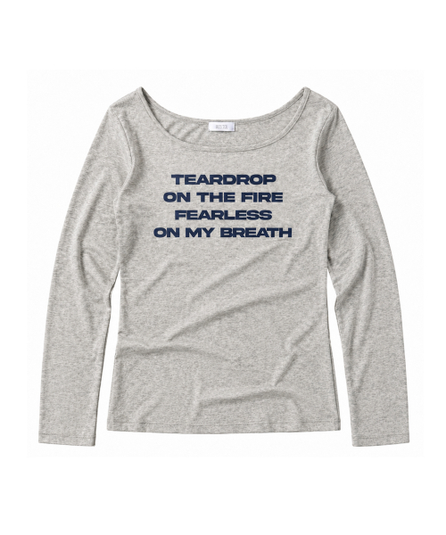 Lettering Slim L/S T-Shirt [Oatmeal]