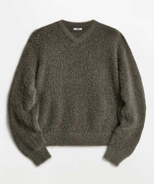 Never Wool Hairy V-Neck Knit (2 COLOR)