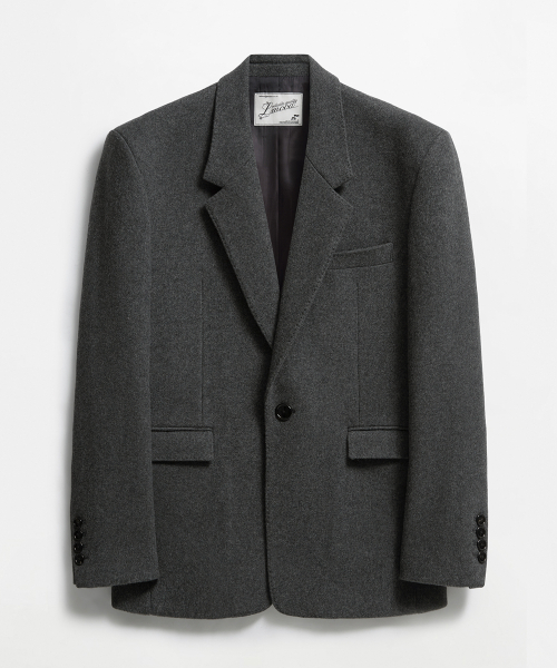 Kelin Wool Single Blazer Charcoal
