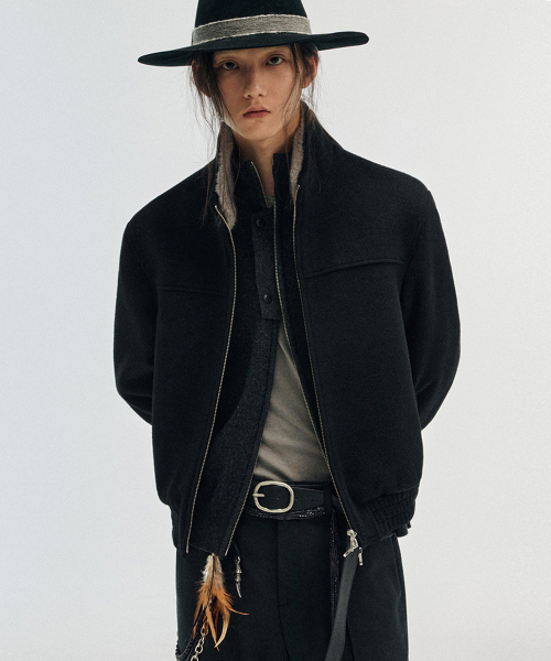 Vaut Wool Blouson Jacket Black