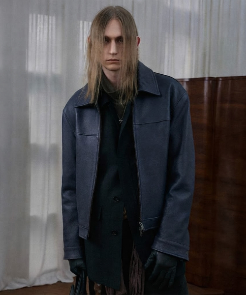 Kavo Lambskin Jacket Indigo