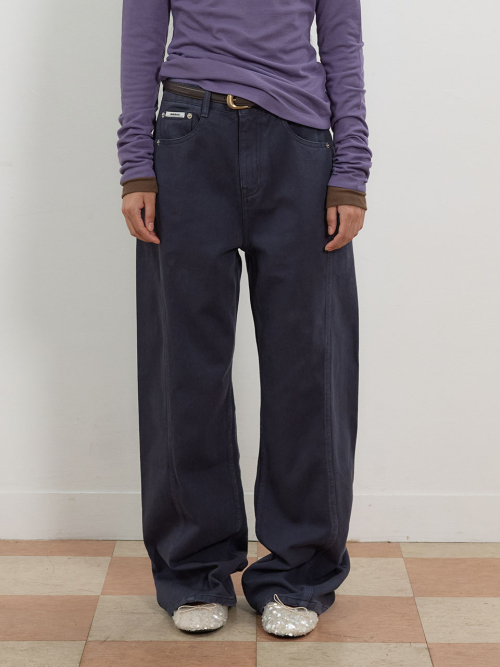 Side Panel semi wide Straight-Fit Denim Pants MU2678DN802M_DARK NAVY