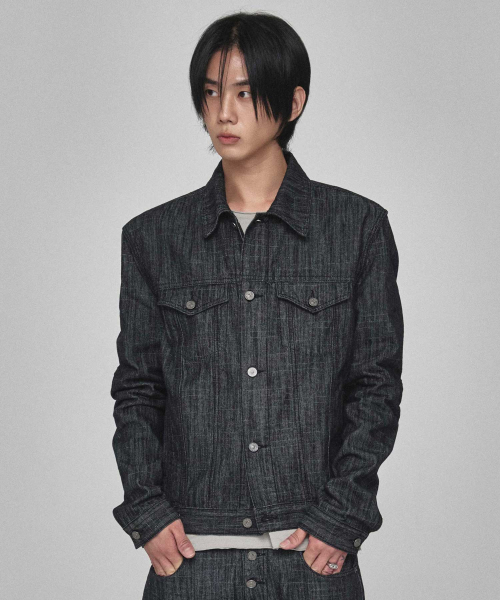 Raw Denim Jacket (Black)