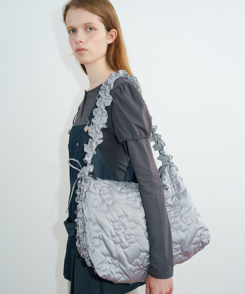 Padded Shirring Bag (Grey)