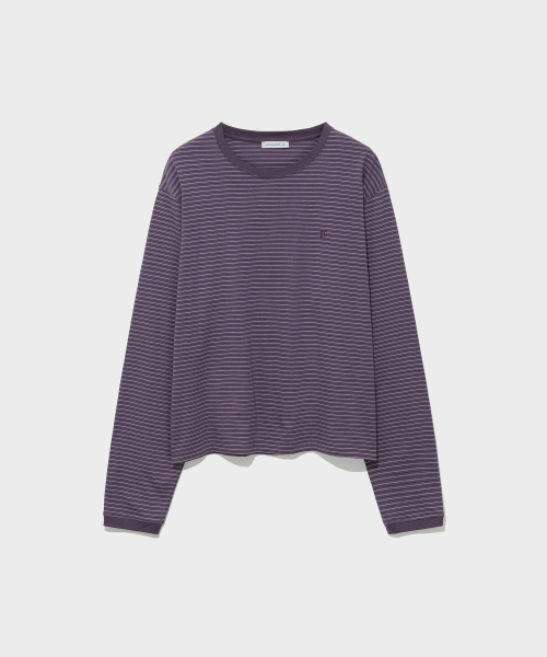 로우클래식 STRIPED REGULAR-FIT TEE_PURPLE [LC267TS09PP]