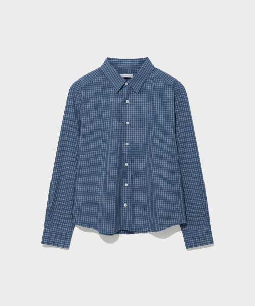 REGULAR-FIT Lc CHECKED SHIRT_BLUE [LC267SH02BL]