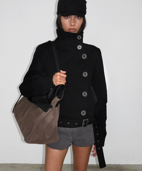 Slimfit cotton Jacket_Black