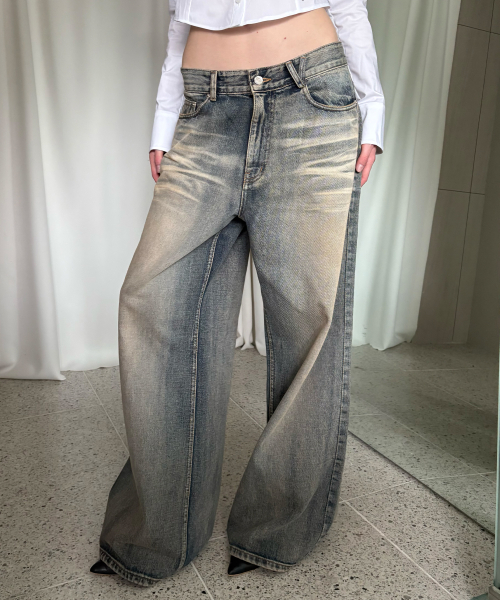 DEVON WIDE JEAN (ASH BLUE)