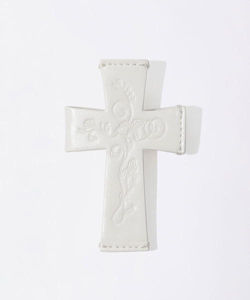 Cross Strap Wallet White