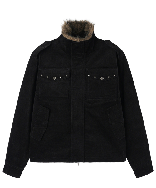 EPAULETTE FIELD JACKET - BLACK