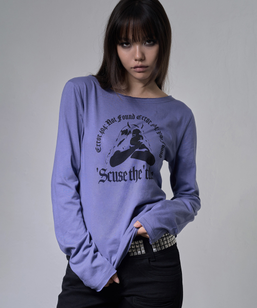 LOST SIGNAL LONG SLEEVE (LIGHT PURPLE) F26ZB528