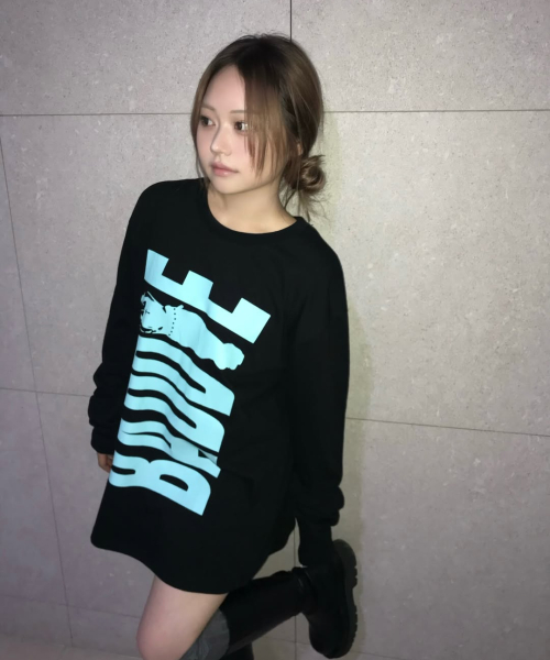 BADDIE LONG SLEEVE (BLACK) F26ZB531