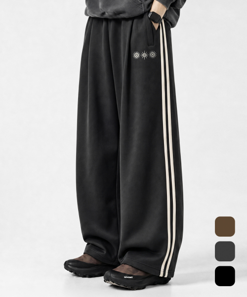VLAD ONE-TUCK CURVED TRACK PANTS_(3SYMBOL JERSEY) 3 COLOR