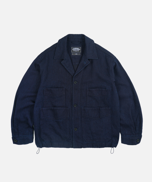 DOUBLE POCKET COVERALL JACKET _ SASHIKO INDIGO