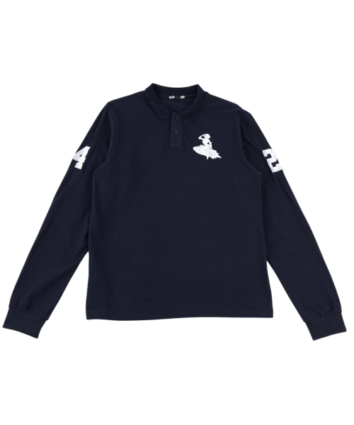 Cosmic Girl Pique LS T-Shirt Navy