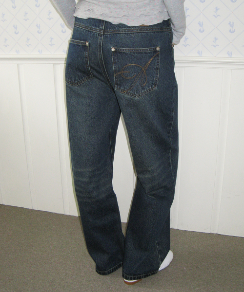 Classic Straight Denim Pants Blue